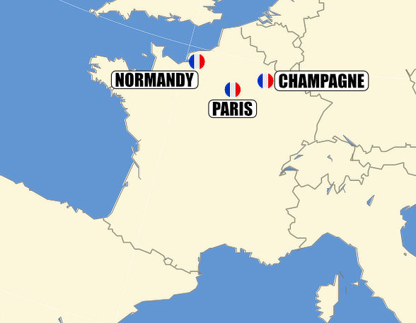 Itinerary map-Heritage and Harvest:  A Gourmet Journey Through Paris, Normandy and Champagne