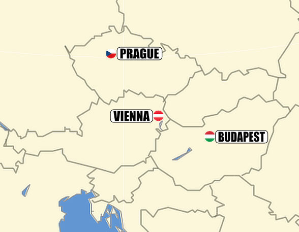 Itinerary map-Imperial Grandeur: Budapest, Vienna, Prague
A Royal Journey Through Central Europe