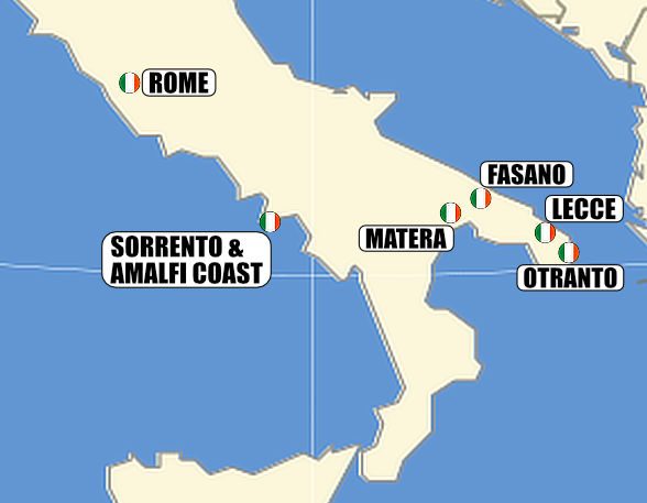 Itinerary map-La Dolce Vita Meridionale: 
Indulge in Sun-Kissed Southern Italy